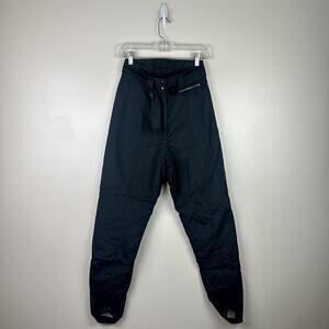 Obermeyer Womens Solid Black Ski Pants Size 8 Short With Stirrups